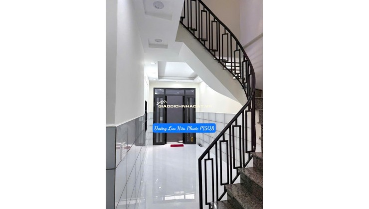 BÁN NHÀ 3 Tầng MỚI XÂY, DTSD 60m, LƯU HỮU PHƯỚC P15Q8, CHỈ CÓ 2ty600